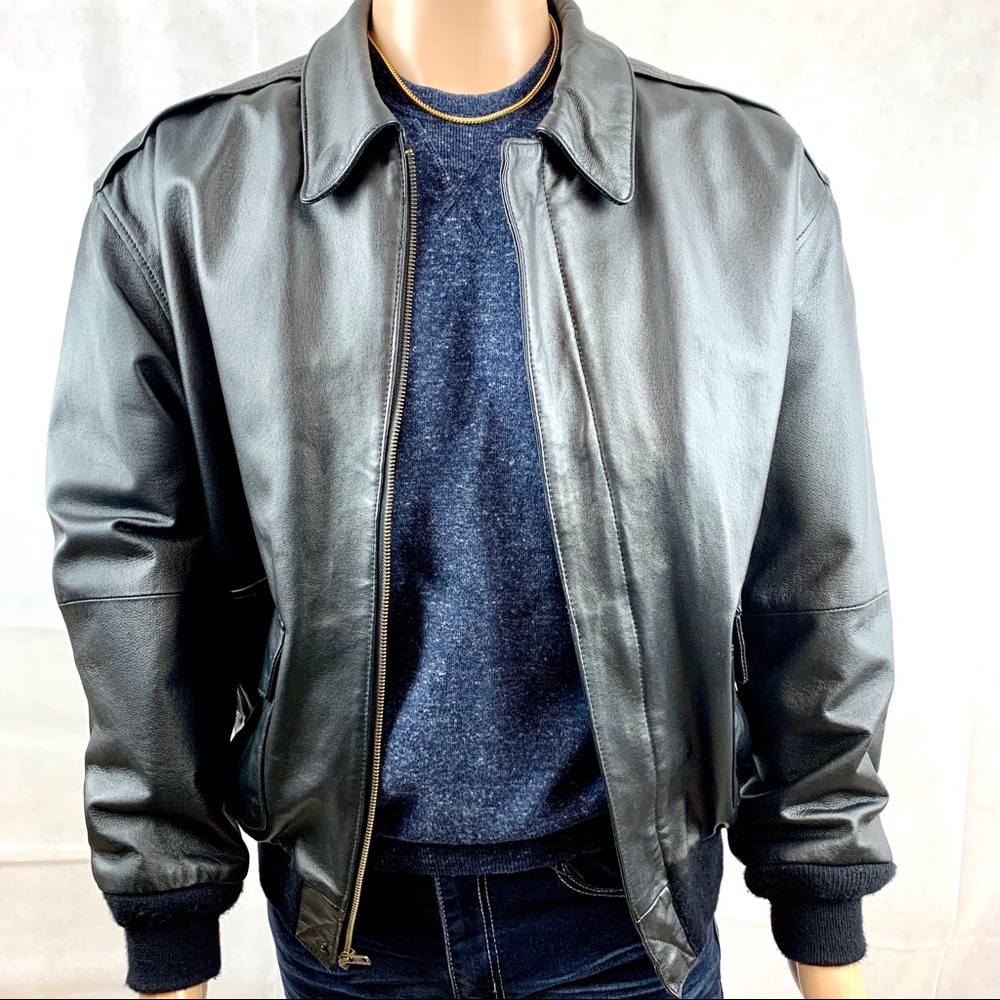 Airborne Flight Aviator Bomber Jacket Size Medium